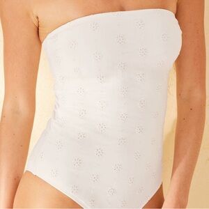 Shade & Shore Cream One Piece Swimsuit